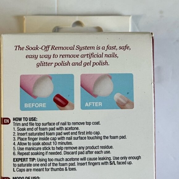 Kiss Quick Soak-Off Refills -50 Foam Pads for Nail Polish & Artificial Removal - Picture 5 of 12